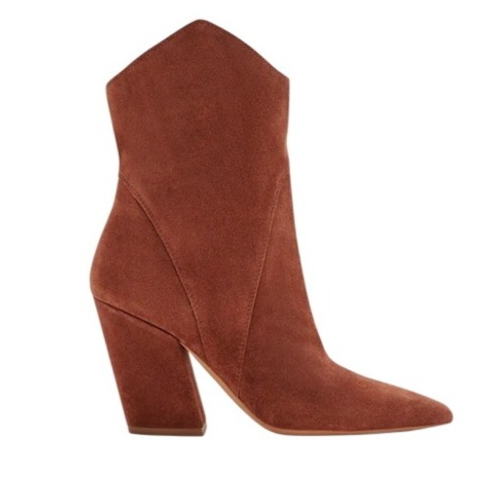 Dolce Vita Nestly Boots Brown Suede Pointed Toe Western Boho‎ Style Women's 11 - Picture 2 of 10